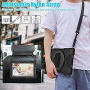 For Amazon Kindle Fire 7 2022 Hard PC Soft Silicone Full Body Tablet Case(Black)