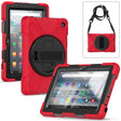 For Amazon Kindle Fire 7 2022 Hard PC Soft Silicone Full Body Tablet Case(Red) - Amazon by PMC TechLife | Online Shopping South Africa | PMC TechLife | Buy Now Pay Later Mobicred