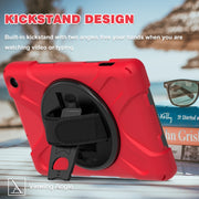 For Amazon Kindle Fire 7 2022 Hard PC Soft Silicone Full Body Tablet Case(Red)