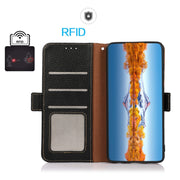 For Nothing Phone 1 KHAZNEH Side-Magnetic Litchi Genuine Leather RFID Phone Case(Black)
