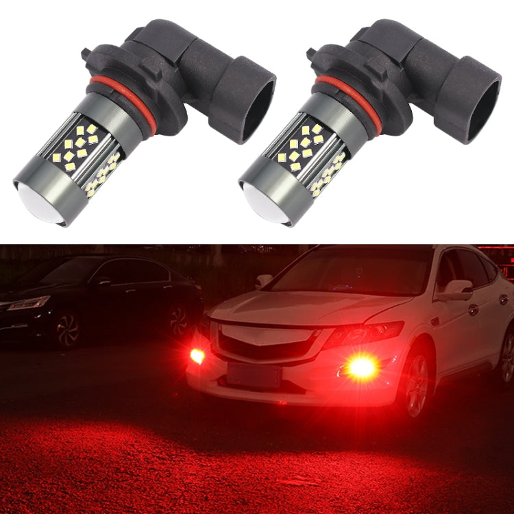 1 Pair 9006 12V 7W Continuous Car LED Fog Light(Red Light)