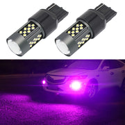 1 Pair 7440 12V 7W Strobe Car LED Fog Light(Purple Light)