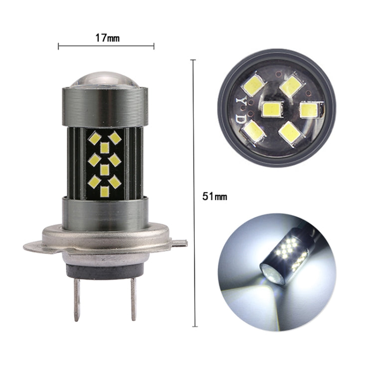 1 Pair H7 12V 7W Strobe Car LED Fog Light(Red Light)