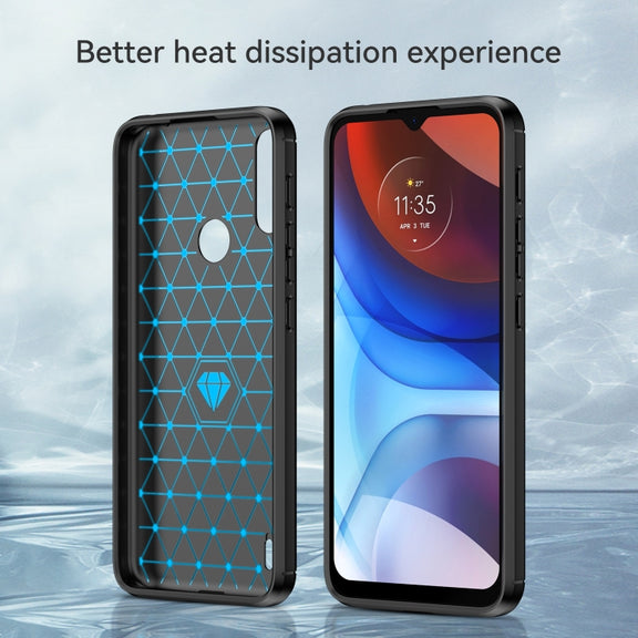 For Lenovo K13 Brushed Texture Carbon Fiber TPU Phone Case(Black)