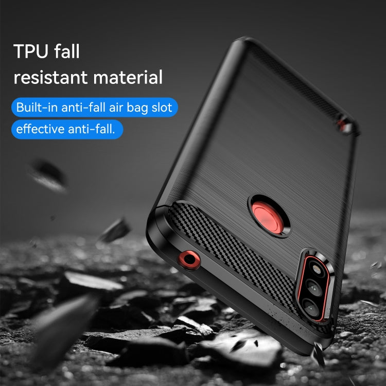 For Lenovo K13 Brushed Texture Carbon Fiber TPU Phone Case(Black)