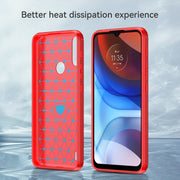 For Lenovo K13 Brushed Texture Carbon Fiber TPU Phone Case(Red)