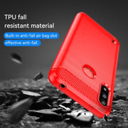 For Lenovo K13 Brushed Texture Carbon Fiber TPU Phone Case(Red)