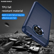 For Nokia G50 Brushed Texture Carbon Fiber TPU Phone Case(Blue)