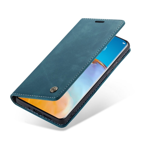 For Huawei P40 Pro CaseMe-013 Multifunctional Horizontal Flip Leather Case with Card Slot & Holder & Wallet(Blue)