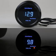 Car Modified 12V Universal 52mm Blue Light Digital Display Meter, Style:Voltmeter