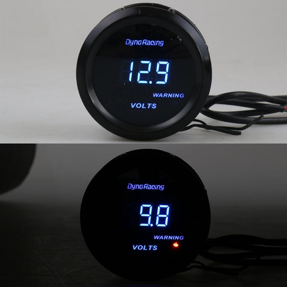 Car Modified 12V Universal 52mm Blue Light Digital Display Meter, Style:Voltmeter