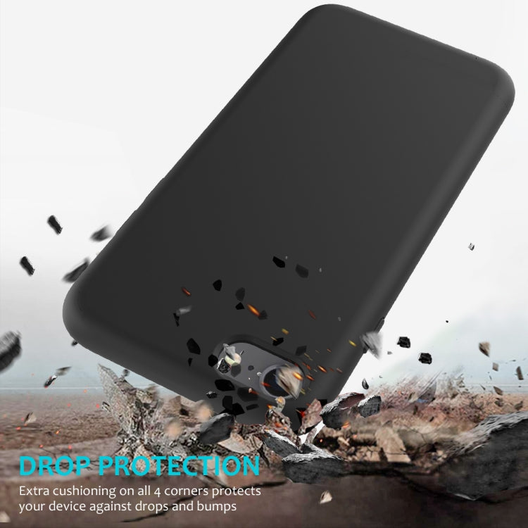 For iPhone SE 2022 / SE 2020 Shockproof Full Coverage Silicone Soft Protective Case(Black)