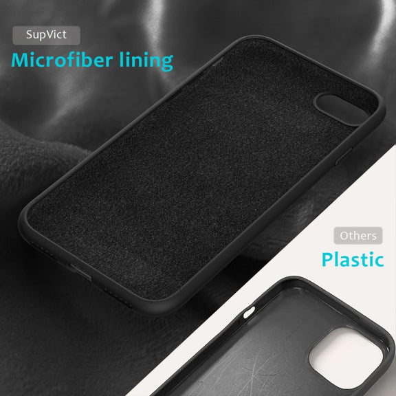 For iPhone SE 2022 / SE 2020 Shockproof Full Coverage Silicone Soft Protective Case(Black)