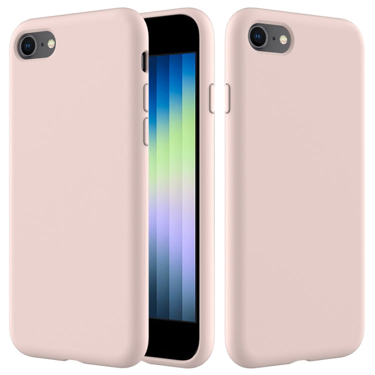 For iPhone SE 2022 / SE 2020 Shockproof Full Coverage Silicone Soft Protective Case(Pink)