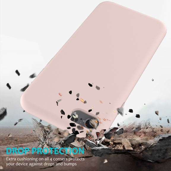 For iPhone SE 2022 / SE 2020 Shockproof Full Coverage Silicone Soft Protective Case(Pink)