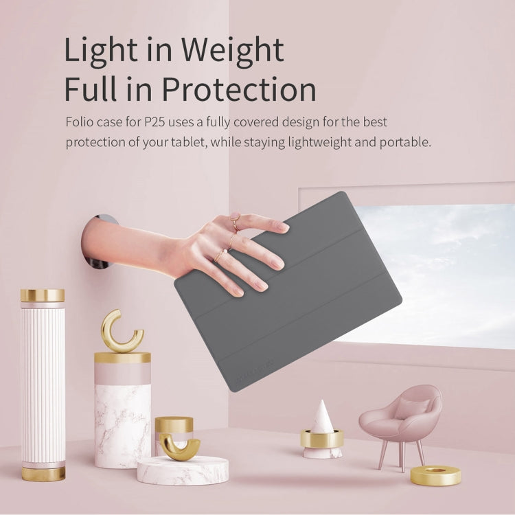 Teclast 3-Fold Holder Folio Leather Tablet Case For Teclast P25 (WMC0806) (Grey)