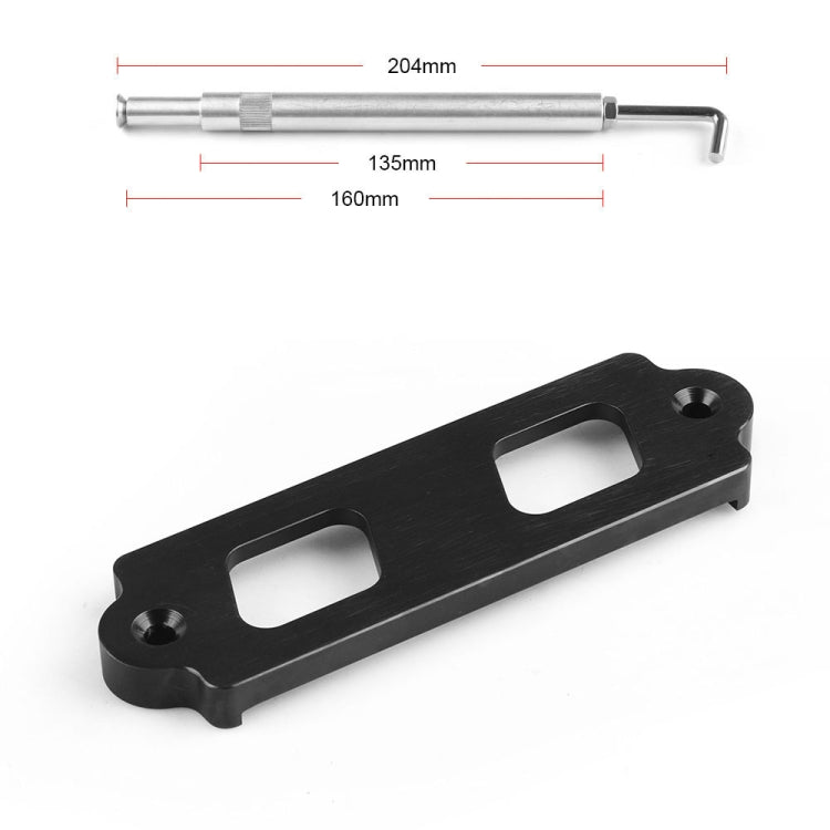 Car Aluminum Alloy Battery Fixing Bracket for Honda Civic 1988-2000(Black)