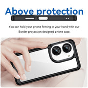 For Asus ZenFone 9 Colorful Series Acrylic + TPU Phone Case(Black)