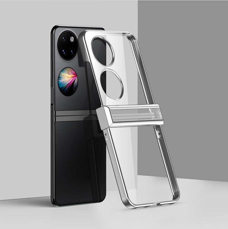 For Huawei P50 Pocket Electroplating PC Full Coverage Shockproof Phone Case(Silver)