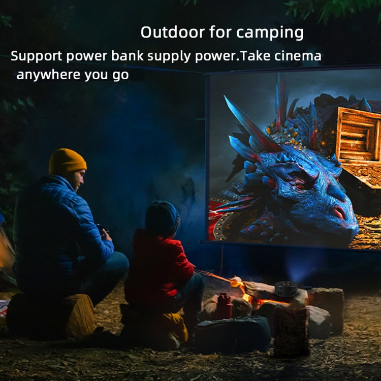 T200 1500LM 1920x1080P LED Mini Projector, AU Plug(Black)