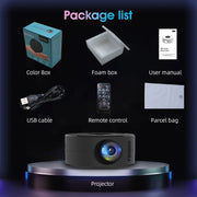 T200 1500LM 1920x1080P LED Mini Projector, AU Plug(Black)