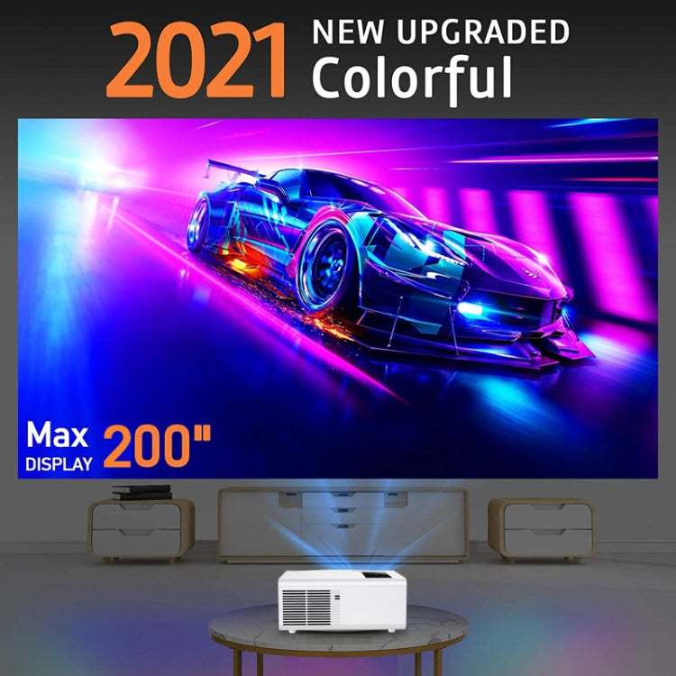 Y6 190ANSI 1024x600P LED Projector Support Screen Mirroring, EU Plug(White)