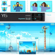 Y6 190ANSI 1024x600P LED Projector Support Screen Mirroring, AU Plug(White)