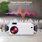 Y6 190ANSI 1024x600P LED Projector Support Screen Mirroring, AU Plug(White)