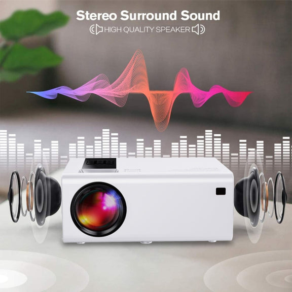 Y6 190ANSI 1024x600P LED Projector Support Screen Mirroring, EU Plug(White)
