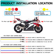 4 PCS Modified Motorcycle 16LEDs Brake Turn Tail Light, Smoked Shell(Red Light + Yellow Light)