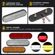 2 PCS 24LED Reflector Brake Light Turn Signal Light(White Shell White Light)