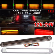 2 PCS 72LEDs Two-color Brake Turn Tail Light(Smoked Shell Red Light + Flowing Yellow Light)
