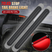 2 PCS 72LEDs Two-color Brake Turn Tail Light(Transparent Shell Red Light + Flowing Yellow Light)