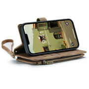 For iPhone 14 Plus CaseMe C30 Multifunctional Phone Leather Case (Brown)