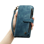 For iPhone 14 Pro CaseMe C30 Multifunctional Phone Leather Case(Blue)