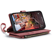For iPhone 14 Pro CaseMe C30 Multifunctional Phone Leather Case(Red)