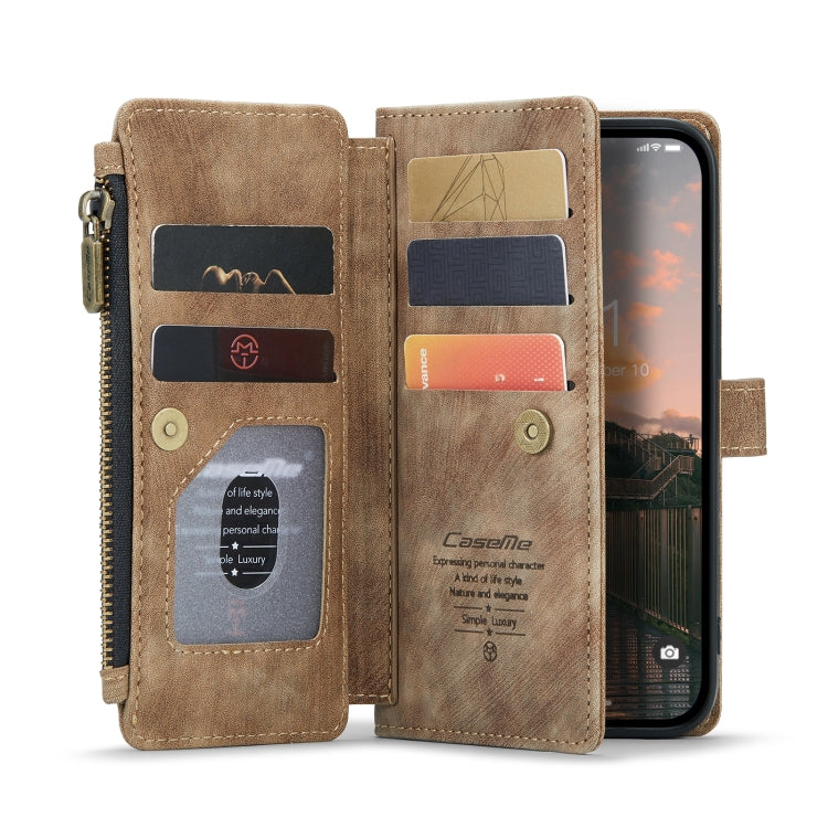 For iPhone 14 Pro CaseMe C30 Multifunctional Phone Leather Case(Brown)