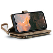 For iPhone 14 Pro CaseMe C30 Multifunctional Phone Leather Case(Brown)