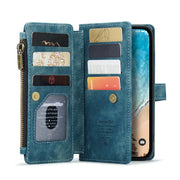 For iPhone 14 Pro Max CaseMe C30 Multifunctional Phone Leather Case (Blue)