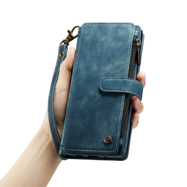 For iPhone 14 Pro Max CaseMe C30 Multifunctional Phone Leather Case (Blue)