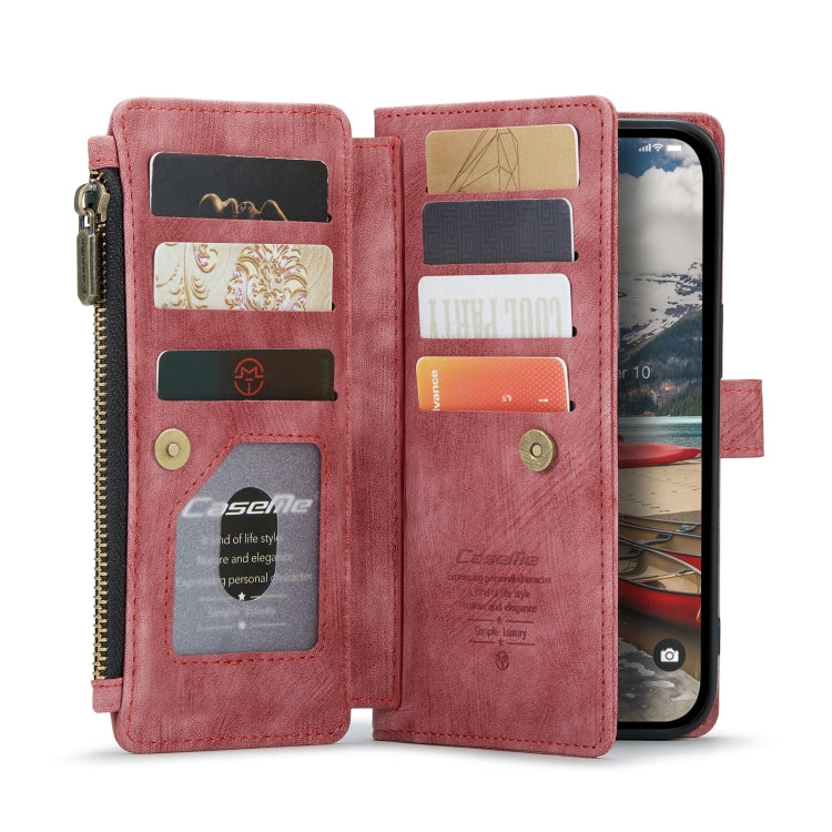 For iPhone 14 Pro Max CaseMe C30 Multifunctional Phone Leather Case (Red)