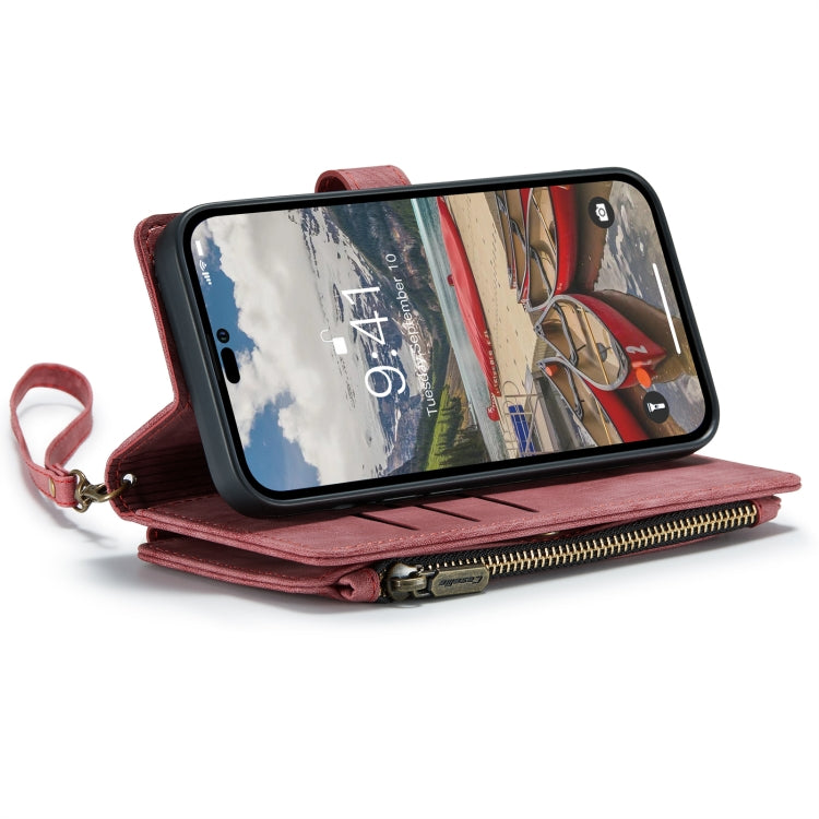 For iPhone 14 Pro Max CaseMe C30 Multifunctional Phone Leather Case (Red)