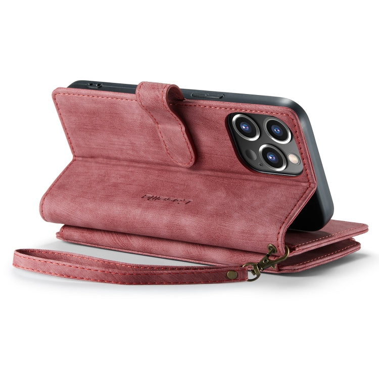 For iPhone 14 Pro Max CaseMe C30 Multifunctional Phone Leather Case (Red)