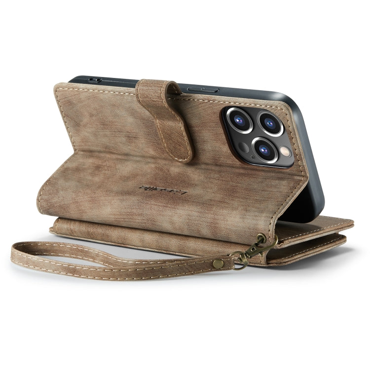 For iPhone 14 Pro Max CaseMe C30 Multifunctional Phone Leather Case (Brown)