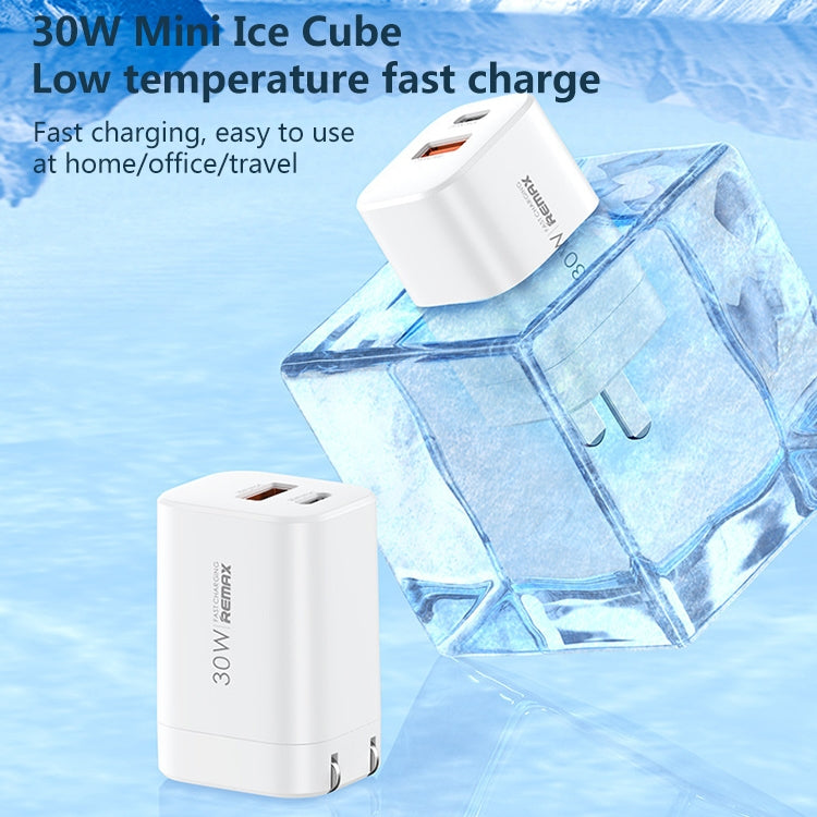 REMAX RP-U6 Magic Speed Series 30W USB+USB-C / Type-C Foldable Fast Charger, Specification:UK Plug(White)