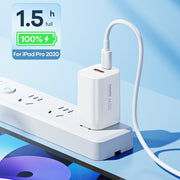 REMAX RP-U6 Magic Speed Series 30W USB+USB-C / Type-C Foldable Fast Charger, Specification:UK Plug(White)