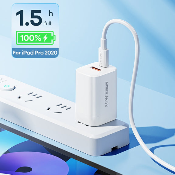 REMAX RP-U6 Magic Speed Series 30W USB+USB-C / Type-C Foldable Fast Charger, Specification:UK Plug(White)
