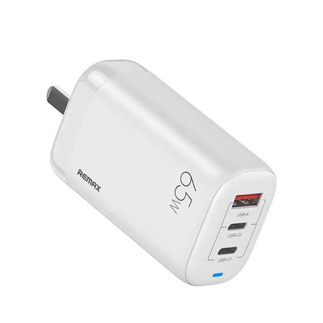 REMAX RP-U55 Territory Series 65W USB+Dual USB-C / Type-C Interface Fast Charger, Specification:CN Plug(White)