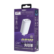 REMAX RP-U55 Territory Series 65W USB+Dual USB-C / Type-C Interface Fast Charger, Specification:US Plug (White)