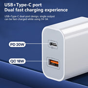 REMAX RP-U68 Speedy Series 20W USB+USB-C/Type-C Interface Fast Charger, Specification:CN Plug(White)